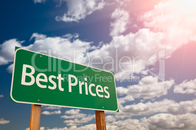 Best Prices Green Road Sign Aginst Sky