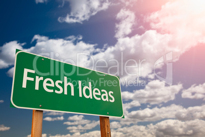 Fresh Ideas Green Road Sign Aginst Sky