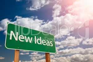 New Ideas Green Road Sign Aginst Sky