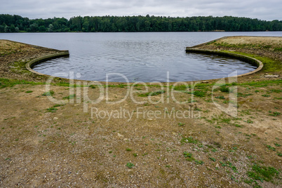 Artificial shore in Koknese park Garden of Destinies in Latvia.