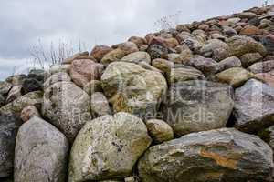 Stones in Koknese in the park Garden of Destinies in Latvia.