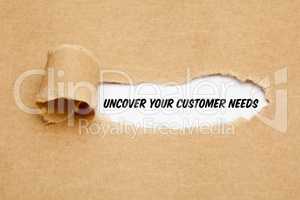 Uncover Your Customer Needs Business Concept