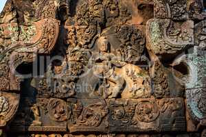 Banteay Srei is a Hindu temple dedicated to Shiva in Angkor, Cambodia