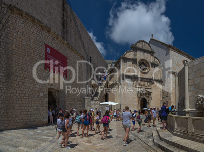 Streets of Dubrovnik Old Town in Croatia