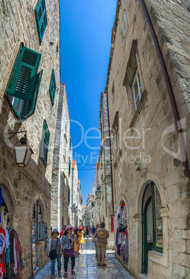 Streets of Dubrovnik Old Town in Croatia