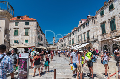 Streets of Dubrovnik Old Town in Croatia