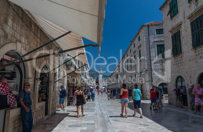 Streets of Dubrovnik Old Town in Croatia