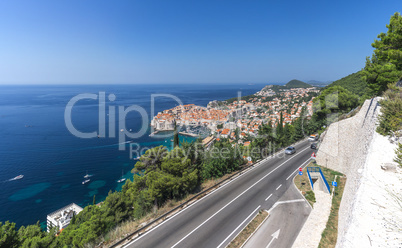 The way to Old Town of Dubrovnik in Croatia