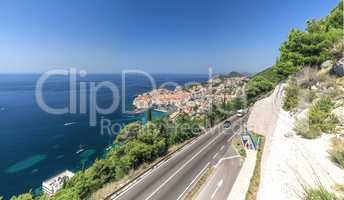The way to Old Town of Dubrovnik in Croatia