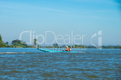 4000 Islands zone in Nakasong over the Mekong river in Laos