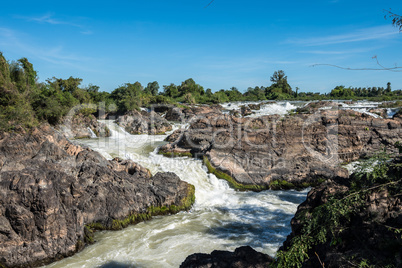 Somphamit Waterfalls or Liphi Waterfalls at Don Khone island in Laos