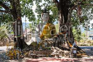 Buddha in a little village near Nakasong islands in Laos.