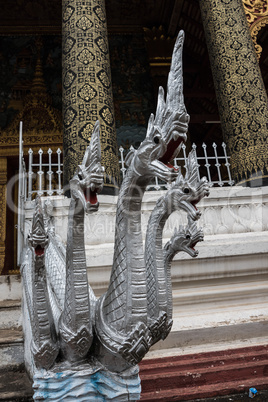 Dragons at Wat Pha Mahathat temple in Luang Prabang, Laos