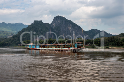 Boat trip on the Mekong River Luang Prabang ,Laos