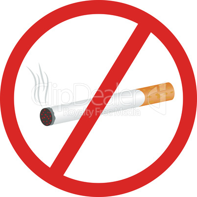 No smoking warning vector pictogram