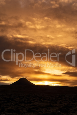 Mount Keilir on sunset in Reykjanes, Iceland