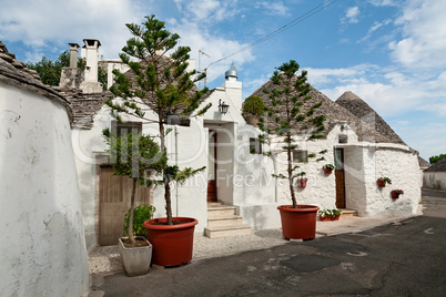 Typical beautiful Trulli houses in Alberobello, Puglia, Italy