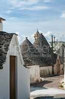 Typical street with Trulli houses in Alberobello, Puglia, Italy