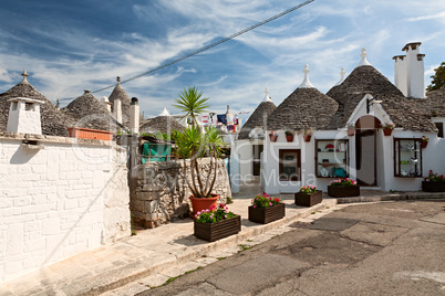 Traditional Trulli houses in Alberobello, Puglia, Italy