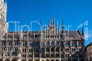 The New Town Hall at Marienplatz in Munich, Bavaria, Germany