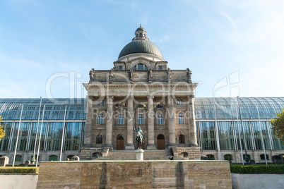 view of famous State chancellery - Staatskanzlei in Munich, Germany