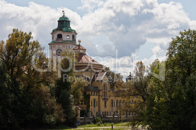 Munich, Germany: The Mueller'sche Volksbad located at the river Isar