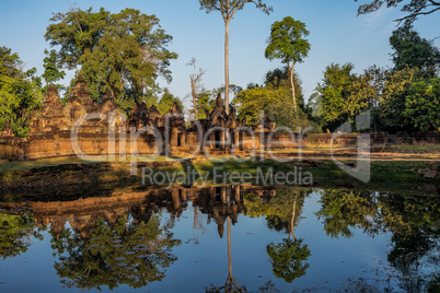 Banteay Srei is a Hindu temple dedicated to Shiva in Angkor, Cambodia