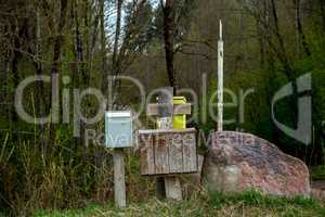 Rural mailbox at the big stone.