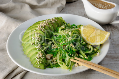 salad chukka with cucumber and avocado