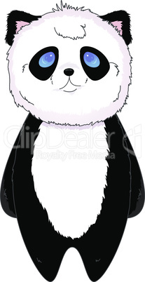 Panda kawaii standing vector illustration