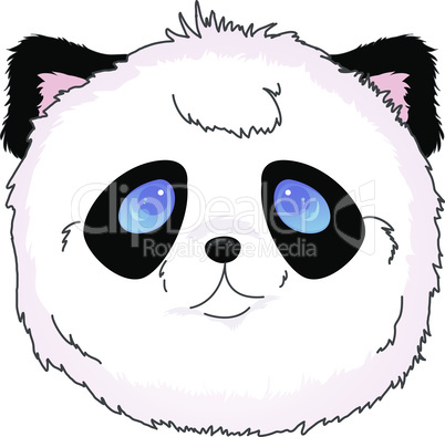 Panda face kawaii vector illustration