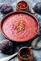 Beetroot creamy soup