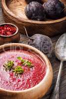 Beetroot creamy soup