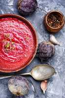 Beetroot creamy soup