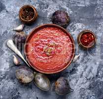 Beetroot creamy soup