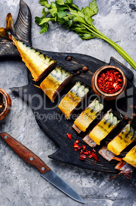 Smoked fish with spices