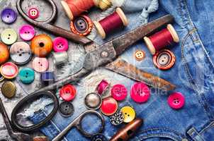 Sewing accessories and fabric