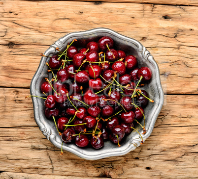 Fresh red cherries