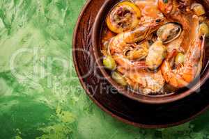 Fresh seafood soup