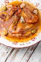 Fresh seafood soup