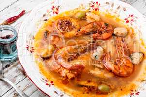 Fresh seafood soup
