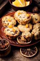 Cookies on wooden table