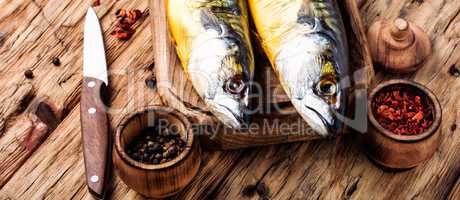 Smoked fish mackerel