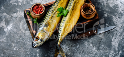 Smoked fish mackerel