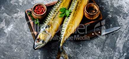 Smoked fish mackerel