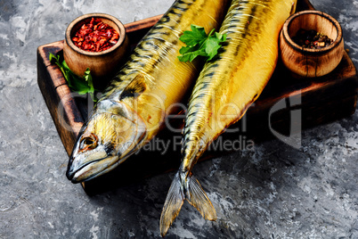Smoked fish mackerel