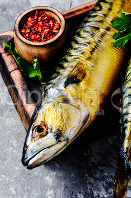 Smoked fish mackerel