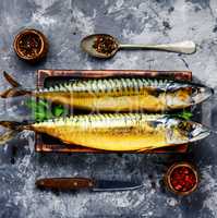 Smoked fish mackerel