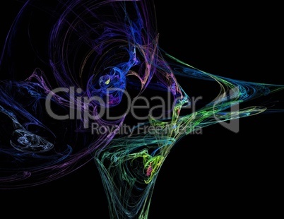 image of one Digital Fractal on Black Color image of one Digital Fractal on Black Color