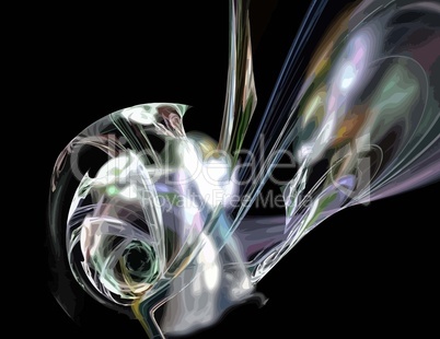 image of one Digital Fractal on Black Color image of one Digital Fractal on Black Color